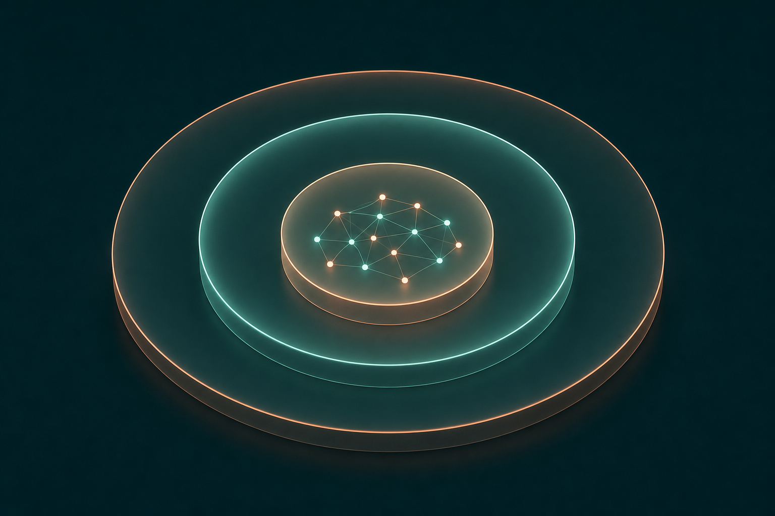 Drei ineinanderliegende Kreise: Deep Learning als Teilmenge von Machine Learning innerhalb künstlicher Intelligenz